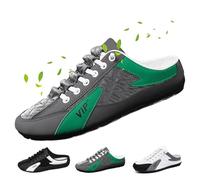 ZPLMIDE Mens Backless Slip on Shoes, Mens Backless Sports Shoes Half Drag Sneakers Casual Mule Sneakers Walking Outdoor Hiking Loafers (44EU,Grey)