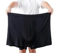 ZPLMIDE Plus Big Size Men Boxer Seamless Cotton Boxer Shorts(13XL), Large Size Underwear Breathable Elasticity Underpants (12XL(160-200kg),Black-3pcs)