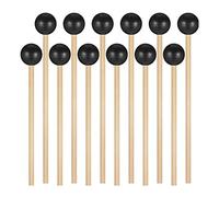 Zpoicaegn 12 Pcs Mallets Glockenspiel Sticks Xylophone Mallets Drum Mallets Percussion Drum Sticks Wood Handle Musical Mallet