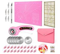 ZPONEED Rotary Tool Set-45mm Rotary Tool Kit, A3 Self Healing Mat, Patchwork Ruler, Carving Tool and Replacement Accessories, Ideal for Sewing, Crafting, Quilting, Patchworking
