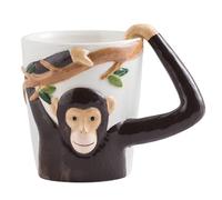 ZPPLD 3D Monkey Mug,Funny Monkey Cup,Coffee Mug,400ml Ceramics Coffee Cup,Stoneware Coffee Mugs,Tea Mugs,Porcelain Coffee Mug,Cappuccino Cups for Cappuccino, Latte, Hot Cocoa Or Hot Tea