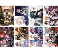 ZPPLD 8pcs Genshin Impact Poster,Anime Posters for Bedroom,Anime Collage Kit for Wall,Anime Pictures,Genshin Impact Merch,Figure Manga Poster, Bedroom Decoration 42 x 29 cm (C)