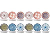 ZPPLD 9inch Ceramic Dinner Deep Plates,Pasta Plates Set for 6 People,Plate Set, Dessert Plates,Tableware for Dishwasher and Microwave, Pasta,Breakfast Plate (Pack of 2)