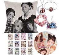 ZPPLD Blackpink Merchandise Set - Fan Gift with Cushion Cover, Stickers, 45 x 45 cm, 1 Stück