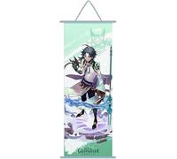 ZPPLD Genshin Impact Scroll Poster - Anime Character Game Fabric Wall Decoration, Large Manga Art 70 * 25cm (Xiao)
