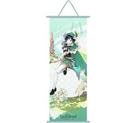 ZPPLD Genshin Impact Scroll Poster - Anime Character Game Wall Decoration, Large Fabric Manga Art 70 * 25cm (Venti)