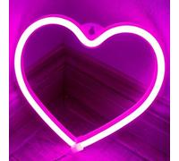 ZPSCXQ 1PCS Heart Neon Light Sign, Heart Lamp by USB Charging/Battery Powered, for Wedding Bedroom Birthday Party Valentines