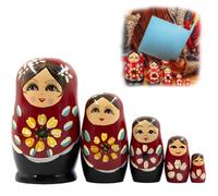 ZPSCXQ 5-Piece Russian Dolls Set, Sunflower Red Nesting Dolls For Home Decor And Display Russian Dolls Russian
