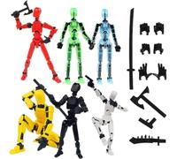 ZPSCXQ 6 Pcs T13 Action Figure, Stop Motion Figures, Multi Movable Joints, Action Figures, Mr Beast lab, Mr Beast Toys, T13 Action Figure Already Assembled
