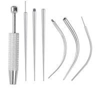 ZPSCXQ 7-Piece Piercing Tools Set, Piercing taper and flat back earring applicator tool, Professional piercing changing and Insertion tools for ear nose lip, 16G 1.2mm, 6 Accessories with 1 Grabber