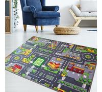 ZPSCXQ Car Play Mats for Kids, Road Mat for Toy Cars, Kids Play Mat with Non-Slip Base, Soft Crystal Fleece Material, 50 X 80 Cm, Ideal for Indoor Play and Educational Activities