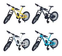 ZPSCXQ Finger Bike, Finger Mountain Bike and Tech Deck Set, Four Miniature Bicycle Models in, Desktop Decoration and Stress Relief, Motor Skills Development Tool for Collectors and Enthusia