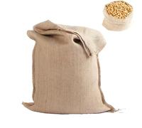 ZPSCXQ Hessian Bags, Potato Storage Sack, 40x60cm Natural Jute Burlap Sack for Vegetables, Coffee Beans, Grains, Breathable Open-Top Design, Multipurpose Storage Solution
