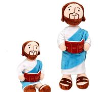 ZPSCXQ Little Jesus Figures, Soft Doll For Children, Personalised Plush Toy For Religious Events, Stuffed Jesus Christ Doll With Book, 32cm Spiritual Companion For Home And Church Decor