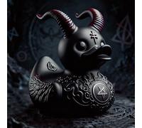 ZPSCXQ Punk Duck Goth Resin Duck, Gothic Home Decor for Women Men, Halloween Decorations, Satanic Duck Novelty Gothic Gifts for Halloween Decor Ornaments Collectible Figures