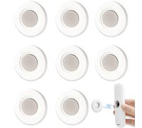 ZPSCXQ Remote Control Holder Wall Mounted, Magnetic Remote Control Holder for TV and Appliances, Self-Adhesive No Drilling Mount, Organizer for Multiple Remotes, 2.5x2.5 Cm, 8 Pack, White