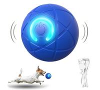 ZPSCXQ Viral Shaky Interactive Ball with LED Flash Light, Smart Self-Moving Spiral Pattern Toy for Dogs, Kittens, Puppies (Blue)