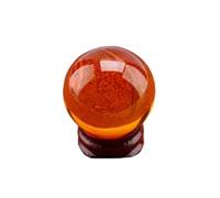 ZPSHYD Craft Collection Amber Crystal Ball Sphere 40mm + Stand, Asian Rare Natural Quartz, Craft Collection