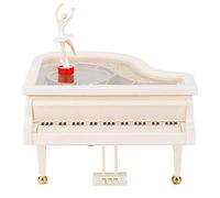 ZPSHYD Dancer Piano Music Box, White Ballet Dancing Girl Music Box | Home Ornament Jewelry Decoration, BallerinaGift Collectors Ornament Vintage Musical Box for Birthday