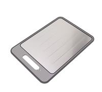 ZPSHYD Defrosting Tray,Defrosting Board,Miracle Melt Defrost Chopping Board with Sharpener,4in1 Double-Sided Chopping Plate Thaw Meat14.4x9.8in(Grey)
