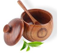 ZPSHYD Exquisite Solid Wood Spice Jar and Seasoning Pot with Lid Spoon, Salt Box, Enhance Your Culinary Creations Elegance Precision