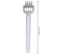 ZPSHYD Leather Chisel Leather Prong Chisel Set, 3 Pcs HCS Stitching Punch Tool, 4mm Spacing, 2+4+6 Prong, 4mm(2+4+6)