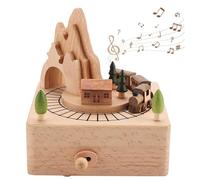 ZPSHYD Music Box, Wooden Music Box Craft with Movable Magnetic Train, Suitable as Craft Decoration, Gift