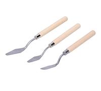 ZPSHYD Painting Scraper Palette Knife Set, 3-Piece Wooden Handle Art Paint Scraper for Oil Painting, Drawing, and MixingSpatula, Shovel, Toning,