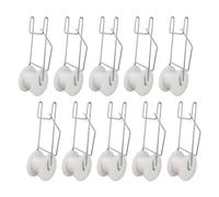 ZPSHYD Plant Support Hooks 10pcs, Galvanized Steel Tomato Roller Space-Saving, Heat Resistant with 15m Twine, Trellising Cucumber, Loofah&Grapes
