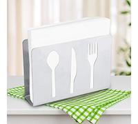 ZPSHYD Stainl Steel Napkin Holder, Modern Serviette Holder Rack for Table Decor, Ele Design, Suitable for Home & Garden, 6 x 6 x 2.5 In, Silver Finish