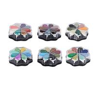 ZPSHYD Washable Stamp Pads Washable Ink Pad Set, 6 PCS Petal Shape, 8 Metal Colors, Strong Coverage, DIY Ink Pads for Rubber Stamps