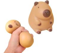 ZPSOSPZ 2PCS Stretchy Capybara Stress Relief Gadget, Flexible Squeeze Capybara, Soft Fidget Sensory Ornament, Decompression Capybara Desktop Decor, Birthday for Ladies and Adults