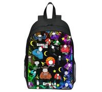 ZPSOSPZ APPCRFM Gorilla Backpack for Kids Teens, Animal Print Monkey School Bag, Jungle Themed Rucksack for Boys Girls Elementary Middle High School College