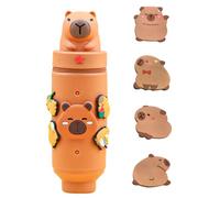 ZPSOSPZ Capy-bara Pencil Box, Capybra Self-Stick Notes Pads, Capybra Stand Up Pencil Case, Cartoon Animal Writing Memo, Capy-bara Themed School Supplies for Students, Capybra Stationery Set