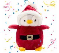 ZPSOSPZ Christmas Penguin Plush Toy, Penguin Stuffed Animal Doll, Soft and Cuddly Christmas Pen-guin Decoration, Birthday Gift for Children, 20cm