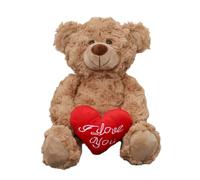 ZPSOSPZ Cute Teddy Bear Plush 30cm,Brown Stuffed Animal Toy with Love Heart, Emotional Support Gift for Kids Adults Mums, Birthday Decor