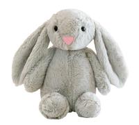 ZPSOSPZ Easter Bunny Soft Plush Toy 20CM Plush Rabbit With Floppy Bunny Ears Stuffed Animal Rabbit Teddy Toy Easter rabbit Decorations Gifts For Babies Kids Boys Girls | Grey