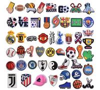 ZPSOSPZ Football Shoe Charms,52PCS Sport Shoes Decoration PVC Cartoon Shoe Decor Shoe Charms For Soccer Accessories Football Decor Charms Gifts For Sport Fans Kids Teenagers Random Style