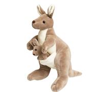 ZPSOSPZ Kangaroo Plush Doll, Cute Kangaroo Animal Doll, Mum Kangaroo Hold Baby Roo Soft Toy, Fluffy and Soft for Cuddling and Collecting Home Decor, 28 cm