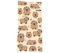 ZPSOSPZ Kids Capybara Beach Towel 75x150cm - Sand Free Quick Dry Microfibre Towel, Lightweight Soft for Travel Swimming Pool, Gift for Boys Girls Capybara Lovers