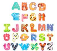 ZPSOSPZ Magnetic Letters,26PCS Colorful Magnetic Letters A-Z Fridge Magnets For Kids ABC Magnetic Fridge Letters Capital Animal Letters Toys Educational Learning Games Toys For Kids