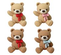 ZPSOSPZ Teddy Bears Cake Topper 4 PCS Teddy Bears Cake Decoration Baby Shower Cake Decoration Big Bear Baby Shower Party Supplies Teddy Bear Decoration