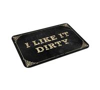 ZPSS Art Deco Welcome Mat I Like It Dirty | Washable Entryway Warm Material Cool Room Stuff/Polyester Outdoor Rug Fade Resistant(40X60CM)