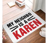 ZPSS Carpet Bath Small Cushion Floor Anti-slip Backing - Room Decorations Aesthetic My Neighbor Is A Karen Soft Fibers | Large Outdoor Mats For Front Door(50X80CM)