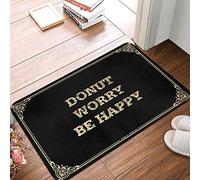 ZPSS Carpet Donut Worry Be Happy Extra Large Bath Warm & Comfortable | Plush Anti-slip Backing Cool Stuff For Boys/Welcome Door Mat Outside Entrance(50X80CM)