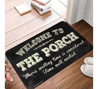 ZPSS Dark Bath Runner - Absorbent Soft Touch & Outdoor Deck Waterproof Warm Feel | Ocean Premium Quality Interior Door Mats For Home Entrance Welcome To The Porch(65X90CM)