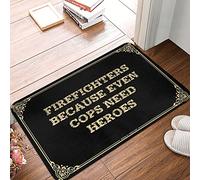 ZPSS Mat Funny Things Anti-slip Backing & Print Warm & Cozy | Firefighters Because Even Cops Need Heroes - Door Indoor/Kitchen Sink Rug Non Slip Washable(50X80CM)