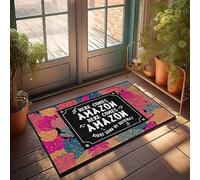 ZPSS Outdoor Mat Here Comes Amazon Right Down My Driveway - Kitchen Washable Premium Plush & Funny Bath Skin-friendly | Fall Kitchen/Uv Resistant Outdoor Rug Fade Protection(50X80CM)