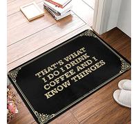 ZPSS Stuff For Room Runners - Nonslip Soft Touch & Design Warm Feel | Funny Door Outside Premium Quality Doormats For Outdoor Entrance Home Funny That's What I Do I Drink Coffee And I(50X80CM)