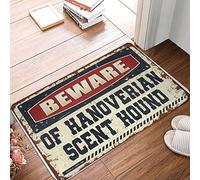 ZPSS Things For Your Room Bathmat Shag Beware Of Hanoverian Scent Hound - Large Shower | Quick Drying Outdoor Rug Deck/Shoe - Large Bath & Throw Living Room(50X80CM)